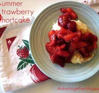 summer strawberry shortcake with homemade shortcake biscuits at shakentogetherlife.com