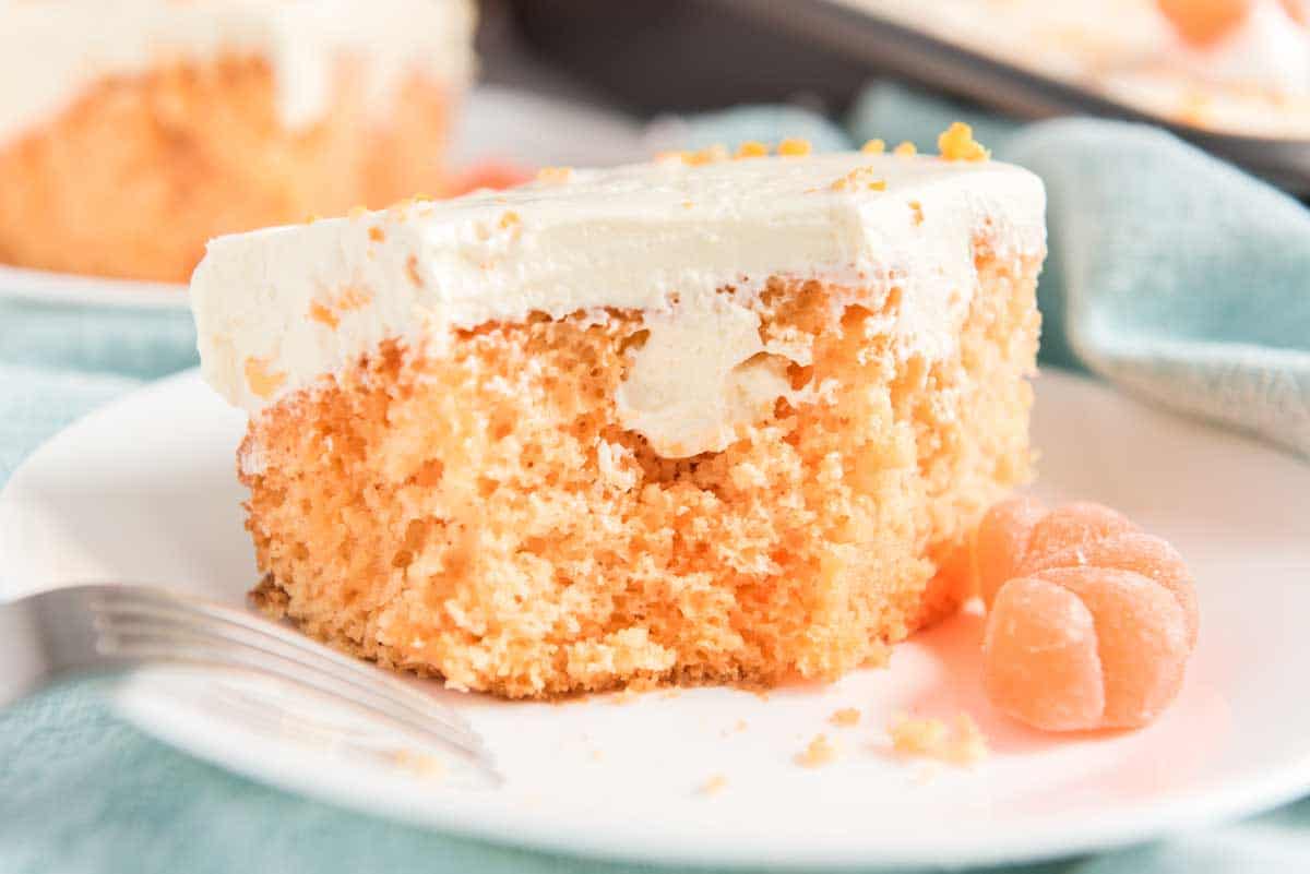 Orange Creamsicle Ice Cream Cake | Homemade Orange Ice Cream Cake