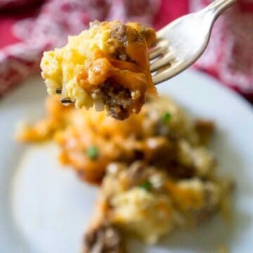 fork with crock pot breakfast casserole