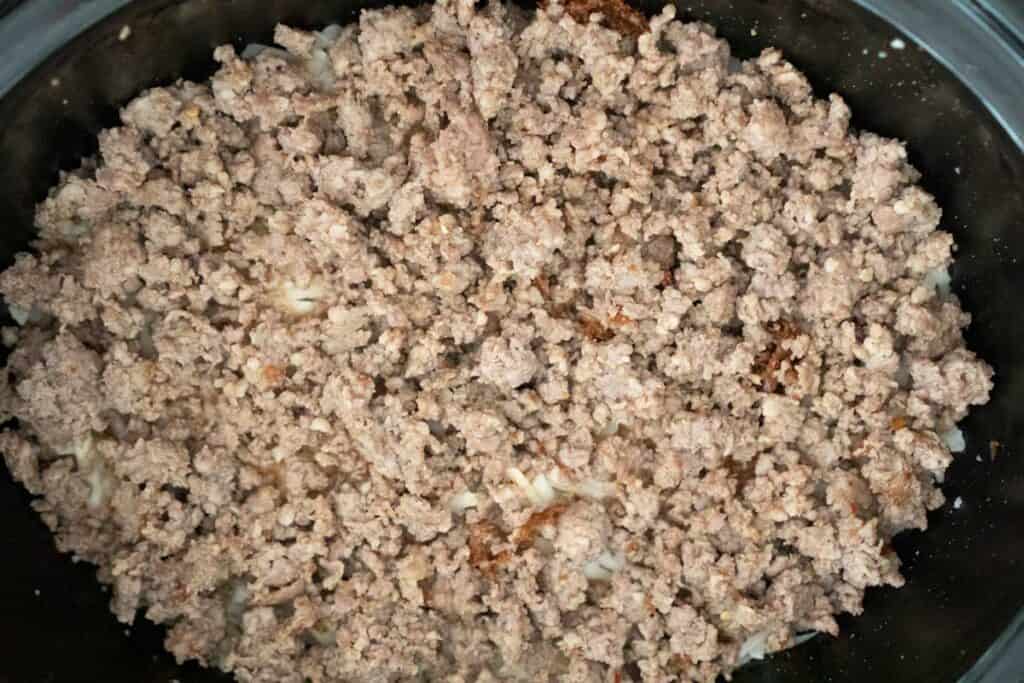 ground sausage in slow cooker