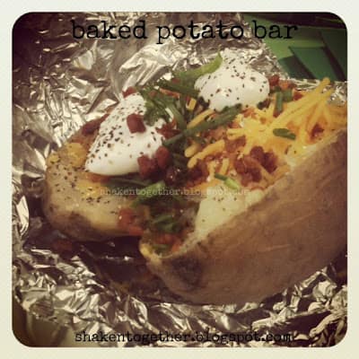 baked potato bar & potato topping with a kick!