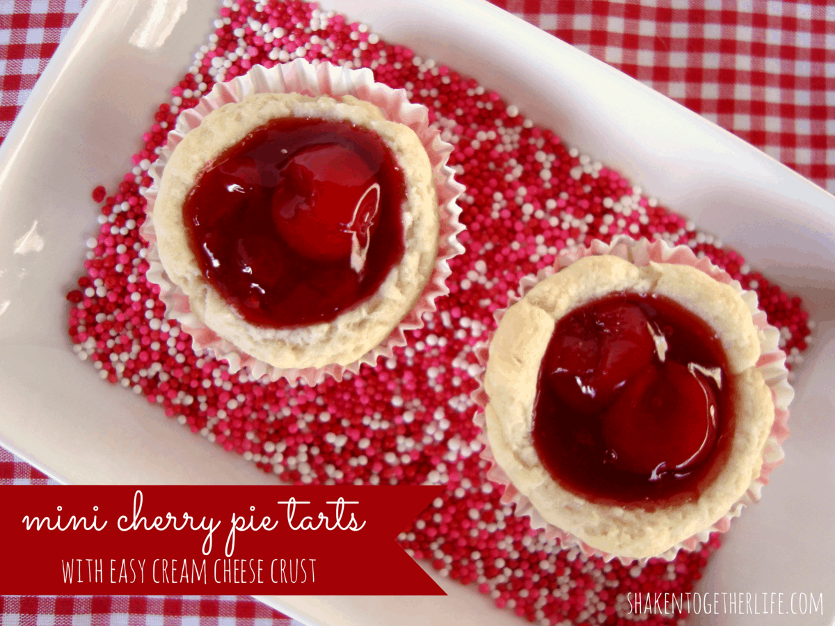 Mini Cherry Pie Tarts with Cream Cheese Pie Crust