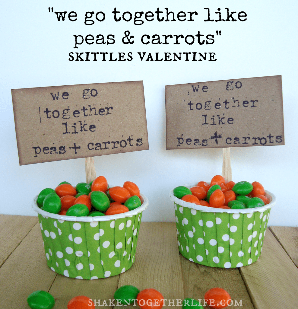 We Go Together Like Peas & Carrots Valentine at shakentogetherlife.com