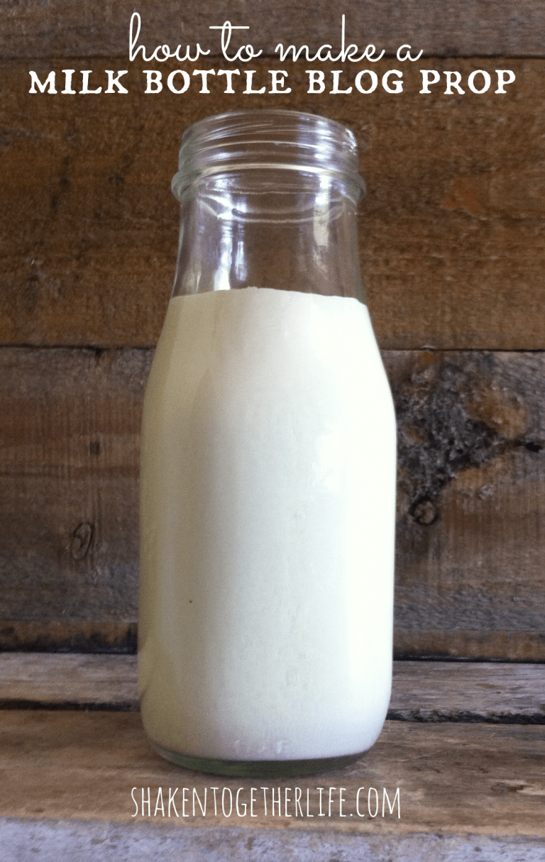 {create this} how to make a milk bottle blog prop ~ cute for kitchen decor, too!
