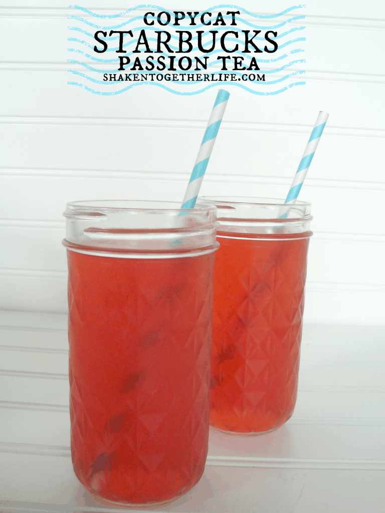 My favorite Summer drink - copycat Starbucks passion tea with a twist at shakentogetherlife.com