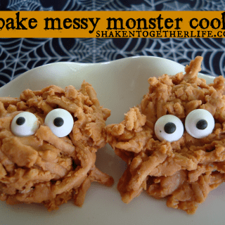 No bake Halloween cookies messy monsters at shakentogetherlife.com