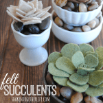 Pretty little DIY felt succulents
