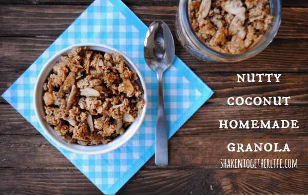 Easy nutty coconut homemade granola - baked in 15 minutes!