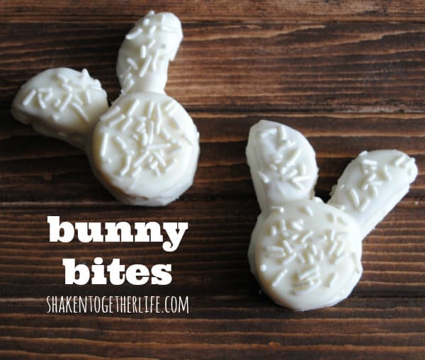 Bunny bites! No-bake chocolate covered pound cake bites!