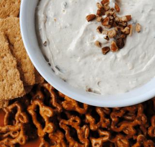 Loaded carrot cake dip - stuffed with all of the best things in carrot cake!