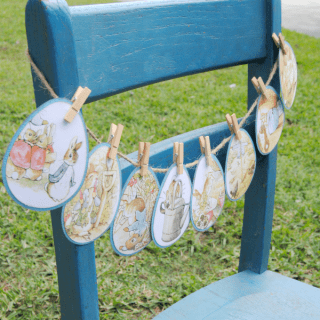 The Tale of Peter Rabbit - a story garland made from a $1 book!