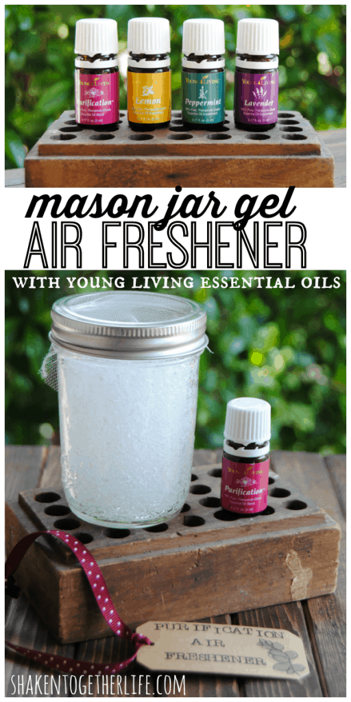 DIY mason jar gel air fresheners with Young Living essential oils