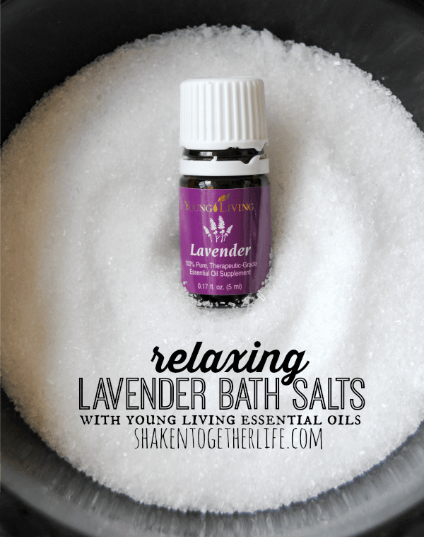 Relaxing lavender bath salts with Young Living lavender essential oils!