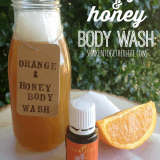 Make your own uplifting, moisturizing orange and honey body wash!