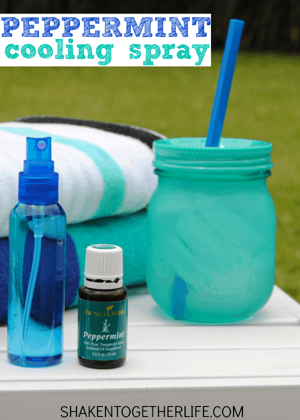 2-ingredient Peppermint Cooling Spray with Young Living Essential oil!