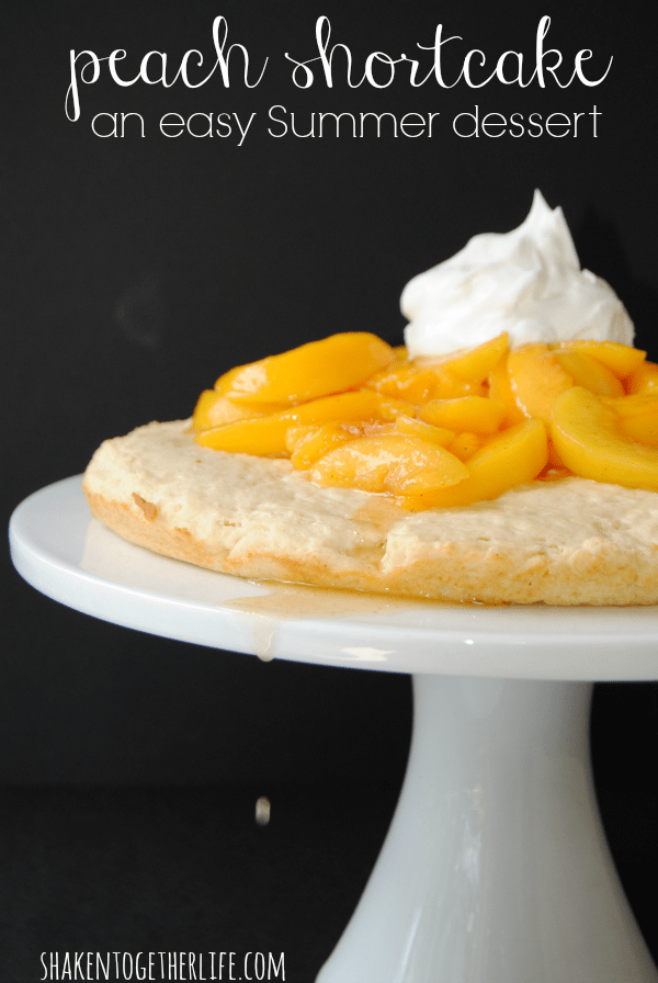 Juicy peaches simmered with cinnamon ginger atop a not-too-sweet shortcake biscuit