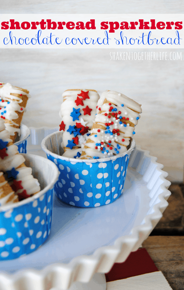 Easy no-bake Shortbread Sparklers!