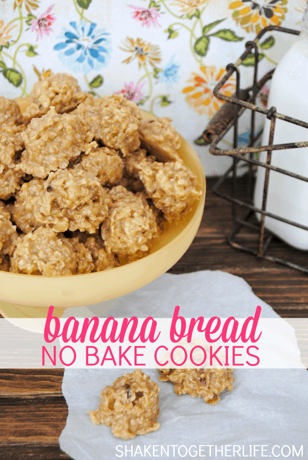 Banana bread no bake cookies - these taste JUST like banana bread!