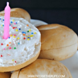 Cake Batter Cream Cheese - perfect for birthday bagels!