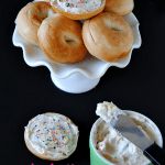 Cake Batter Cream Cheese - perfect for birthday bagels!