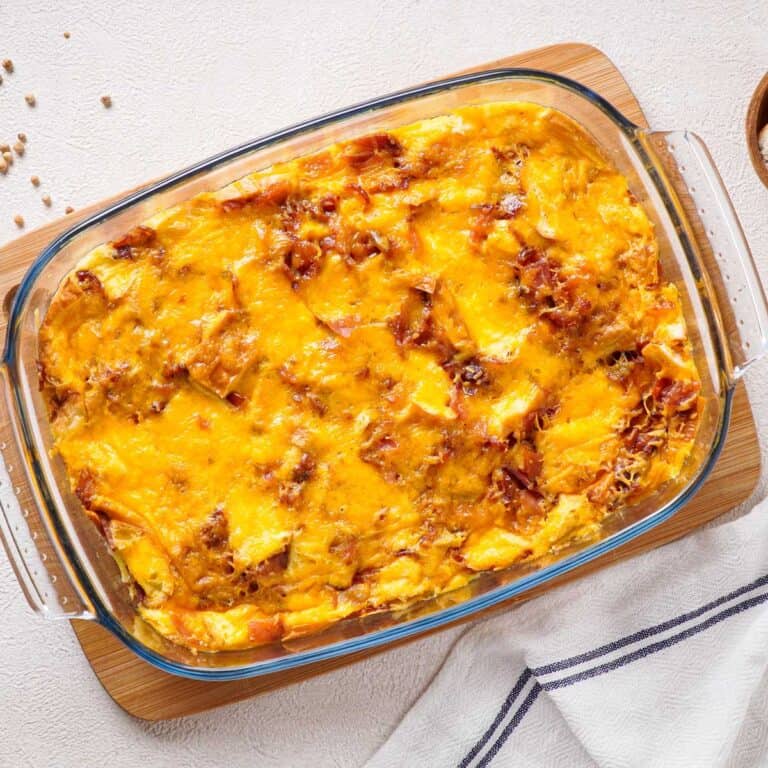 Everything Bagel Overnight Breakfast Casserole