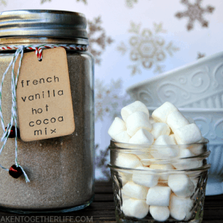 French Vanilla Hot Cocoa Mix - the most delicious DIY gift for teachers, friends and family! I will never go back to packaged hot cocoa mix again!