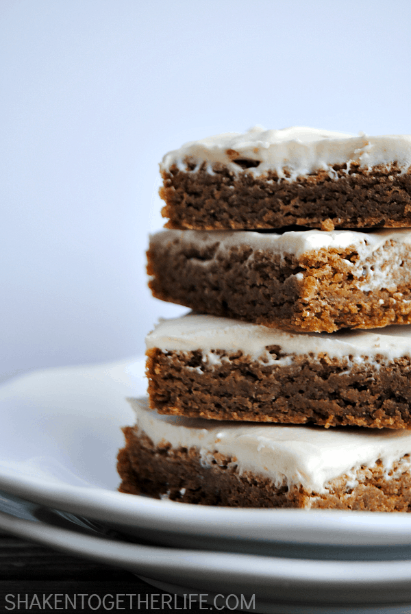 Our maple cookie bars may start with a boxed mix, but the from scratch homemade brown sugar cream cheese frosting is nothing short of amazing!