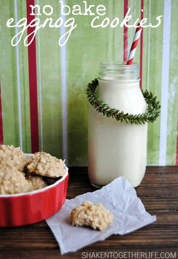 No Bake Eggnog Cookies are so easy to stir together and just taste like the holidays! These are a great addition to your cookie plates!