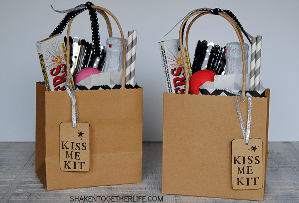 Kiss Me Kits for New Years Eve! Fill a bag or basket with everything for the perfect kiss at Midnight!