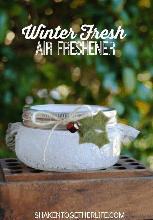 Make DIY Winter Fresh air fresheners - refreshing rosemary and spearmint blend for the perfect winter pick me up scent!