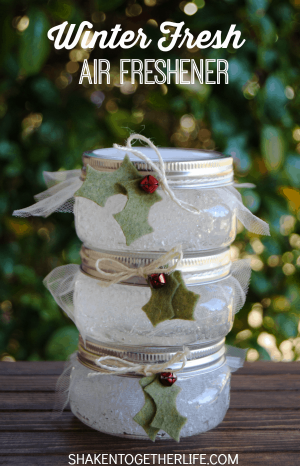 Make DIY Winter Fresh air fresheners - refreshing rosemary and spearmint blend for the perfect winter pick me up scent!
