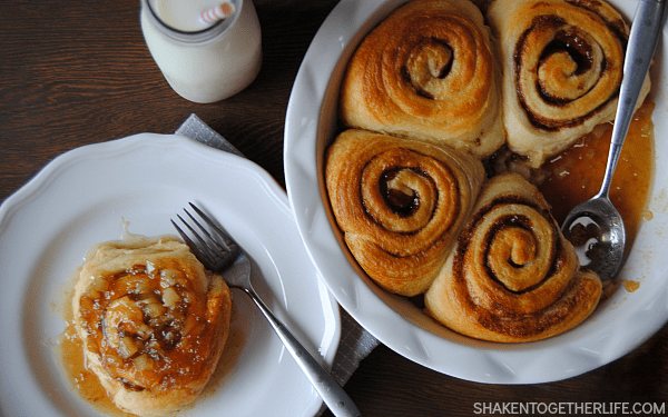 Pineapple Upside Down Cinnamon Rolls - add just 3 ingredients to refrigerated cinnamon rolls for a delicious, decadent breakfast!