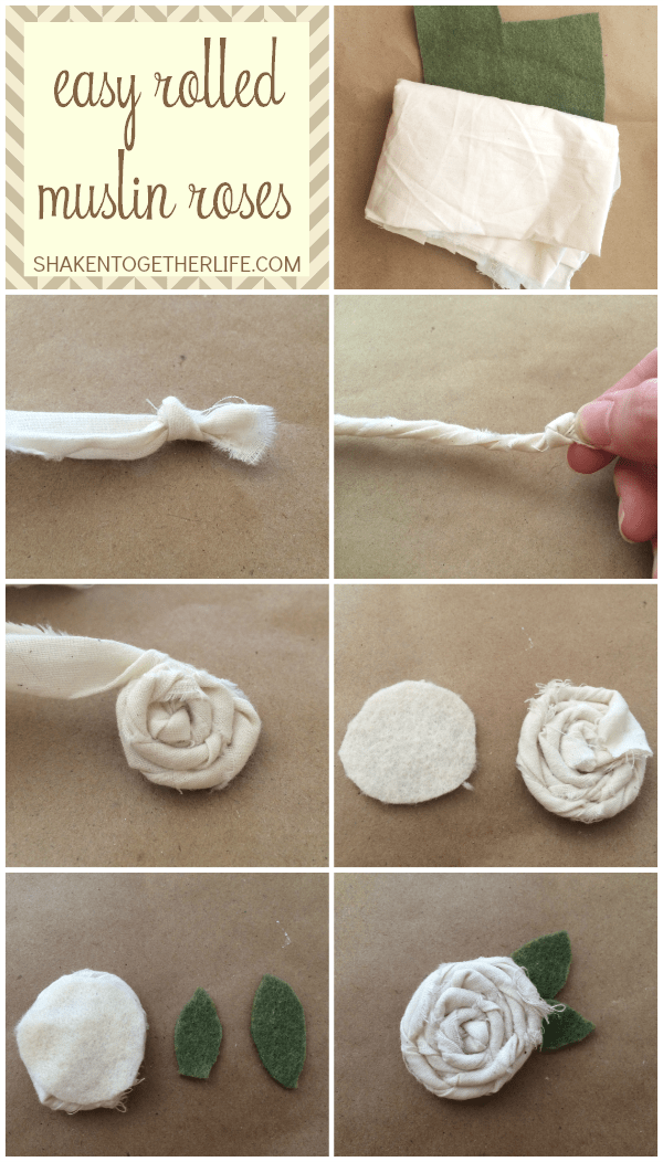 How to Make Easy Rolled Muslin Roses!