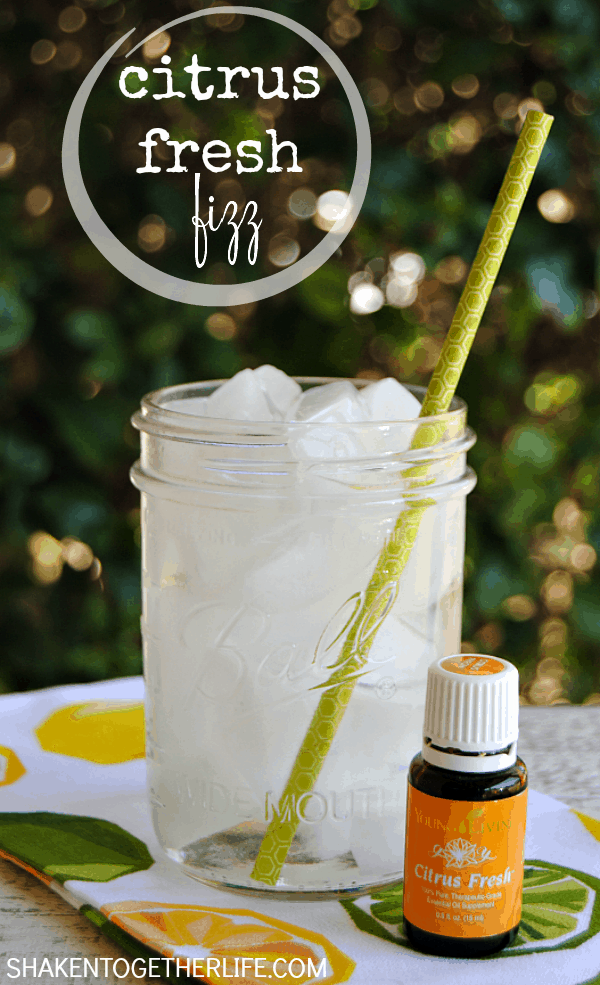 Citrus Fresh Fizz is a great healthy alternative to soda! Use Young Living essential oils for this citrus mint sparkling drink!