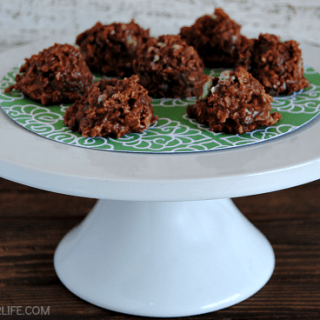 These Mint Chocolate No Bake Cookies are cooked stove top and dropped on parchment into soft delicious two bites cookies full of mint chocolate goodness!