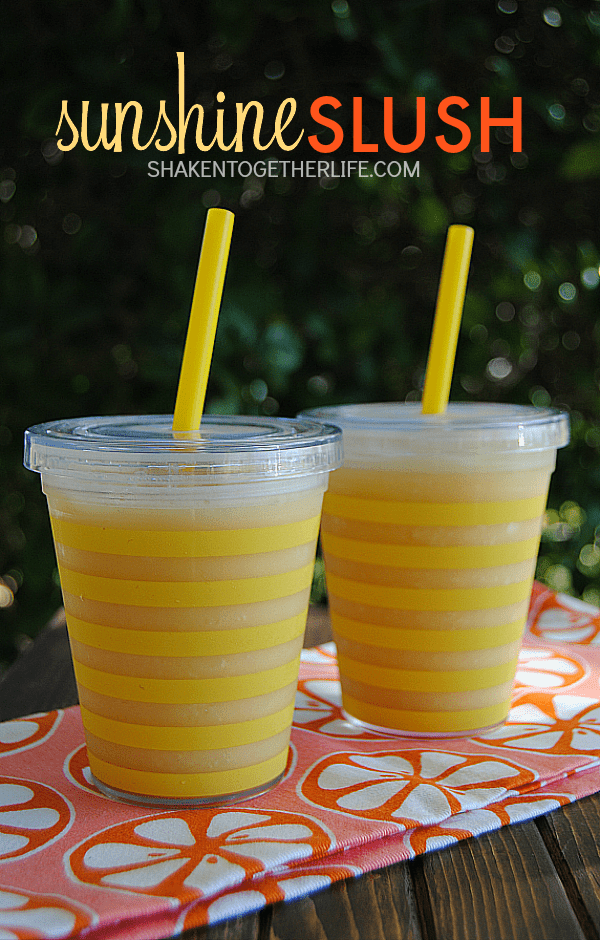 Grab your blender and whiz up a batch of liquid sunshine - Sunshine Slush!