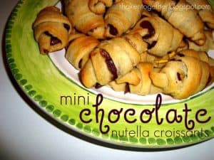 Mini Chocolate Nutella Croissants - these are little bites of heaven!
