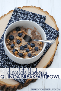 Chocolate Blueberry Quinoa Breakfast Bowls - packed with protein, fruit and nuts - are proof that a hearty and healthy breakfast can be easy and delicious!