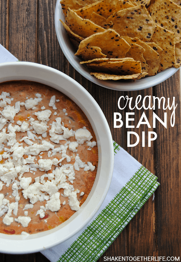 Creamy Bean Dip and tortilla chips