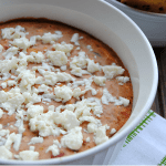 cream cheese bean dip in white bowl