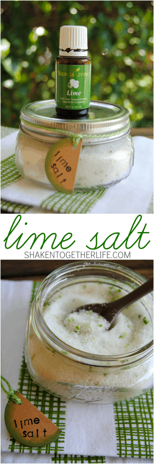 Make your own lime salt with just 3 ingredients! Perfect for margaritas, homemade tortilla chips, on a baked potato, sprinkled on roasted vegetables and more!