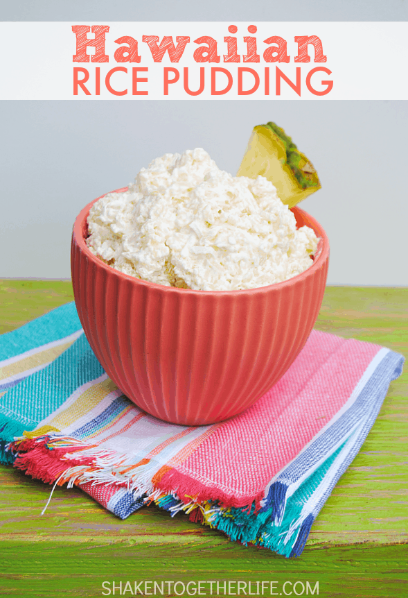 Hawaiian Rice Pudding is loaded with rice, pineapple and coconut, stirred into sweet fluffy whipped topping! It's a perfect classic Summer no bake dessert!