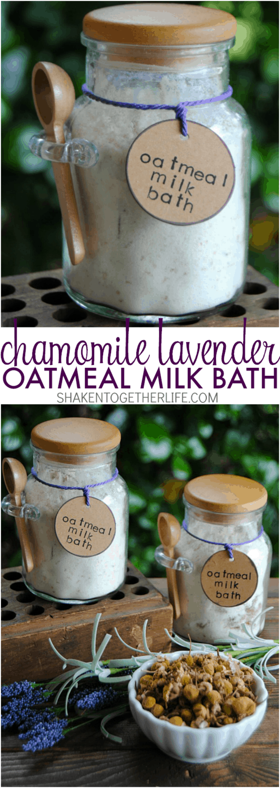 Chamomile Lavender Oatmeal Milk Bath - soothing and pampering and perfect for gifts!