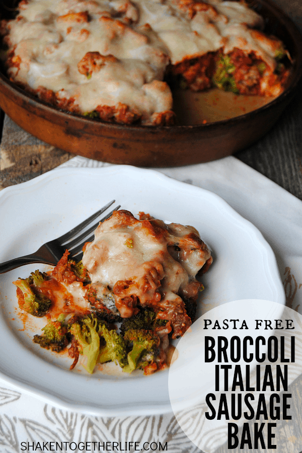 Bursting with broccoli, Italian cheeses and flavorful Italian sausage, you will not miss the pasta in this Broccoli Italian Sausage Bake!