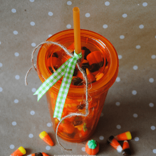 Turn a plain insulated tumbler into an adorable pumpkin themed gift!