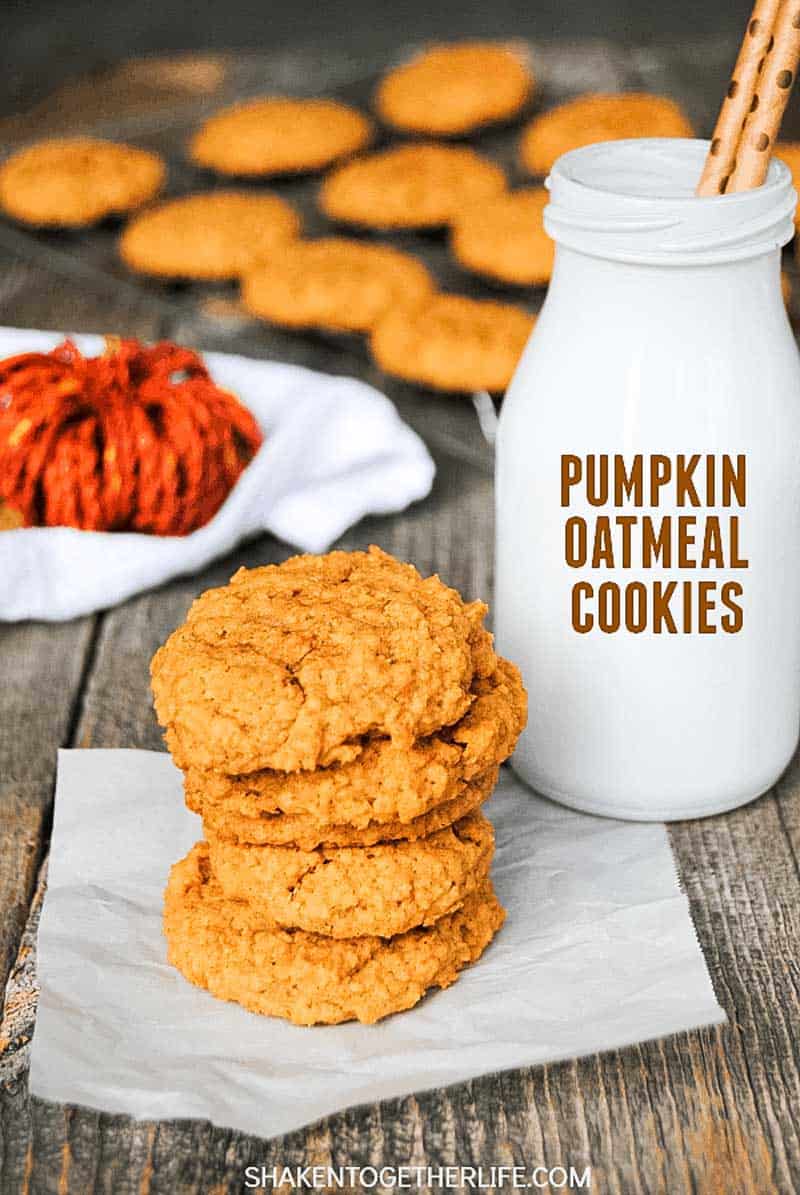 Quick and Easy 5-ingredient Pumpkin Oatmeal Cookies!