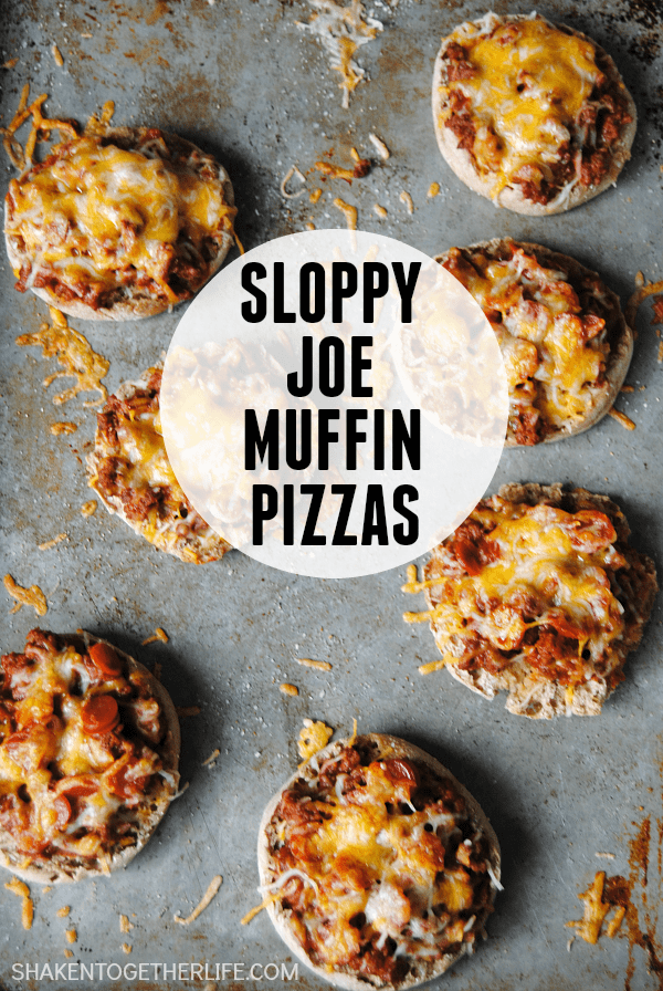 Busy weeknights call for easy meals like these Sloppy Joe Muffin Pizzas - a delicious mash up of two of our favorite dinners!