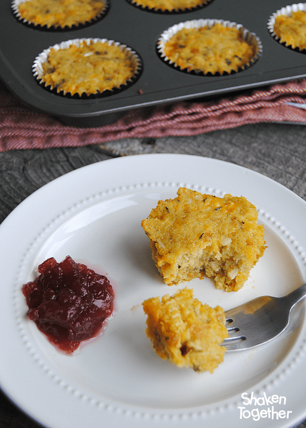 Leftover Thanksgiving stuffing? Give it a tasty makeover with Cheesy Stuffing Muffins! Just add 3 ingredients and bake until golden brown and crispy!