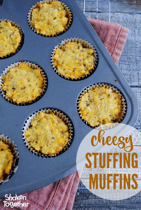 Leftover Thanksgiving stuffing? Give it a tasty makeover with Cheesy Stuffing Muffins! Just add 3 ingredients and bake until golden brown and crispy!