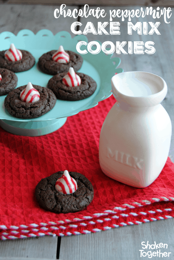 With just a handful of ingredients and big holiday flavor, these easy Chocolate Peppermint Cake Mix Cookies are perfect for a snow day with the kiddos or a place on your holiday cookie platter!